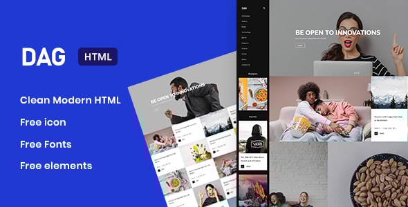 Dag - Premium Creative HTML Template - Creative Site Templates