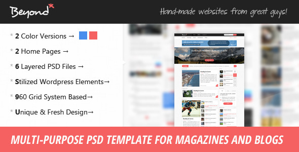 Beyond - Multi-purpose PSD Template - Creative Photoshop