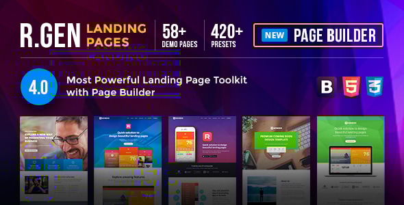 RGen | HTML Landing Pages with Builder - Landing Pages Marketing