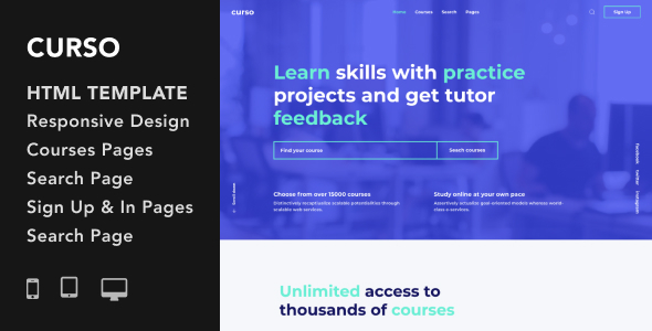 Curso - Courses and LMS HTML5 Responsive Template - Miscellaneous Site Templates