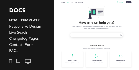 Docs - Documentation and Manual HTML5 Responsive Template - Miscellaneous Site Templates