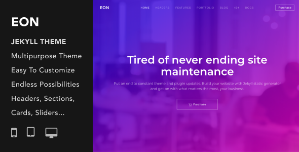 Eon | Multi-Purpose Responsive Jekyll Theme - Jekyll Jamstack