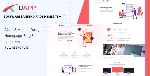 XUAPP - App Landing Page HTML Template - Creative Site Templates