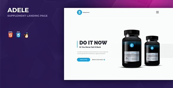 Adele Responsive Supplement HTML Landing Page - Landing Pages Marketing