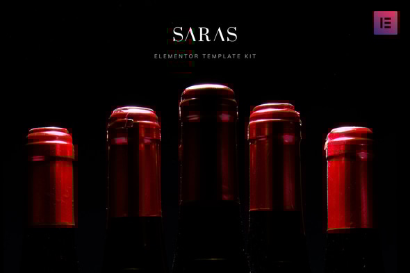 Saras - Wine Template Kit - Food & Drink Elementor