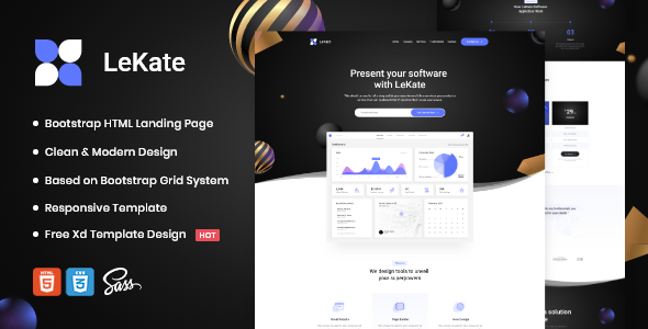 LeKate - Saas and Software HTML Landing Page - Software Technology