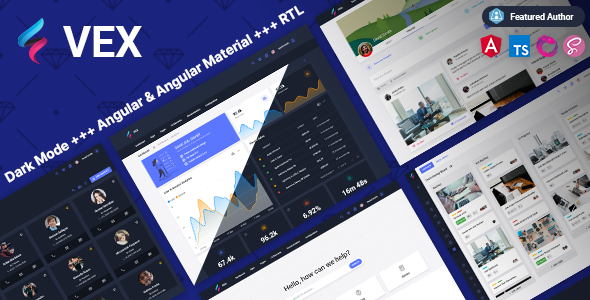 Vex - Angular 17+ Material Design Admin Template - Admin Templates Site Templates