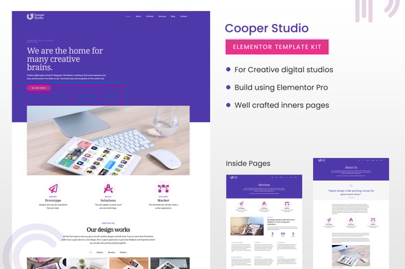 Cooper Studio Elementor Template Kit - Creative & Design Elementor