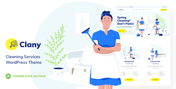 Clany - Maid Cleaning Services WordPress Theme - Business Corporate