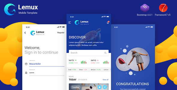 Lemux Network Mobile UX UI News and Magazine HTML Template - Mobile Site Templates
