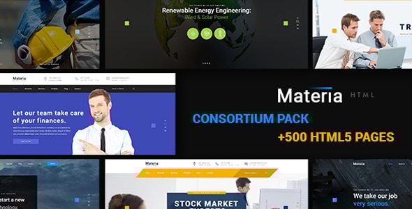 Materia - Consortium Multiuse Pack HTML5 & CSS3 Template - Corporate Site Templates