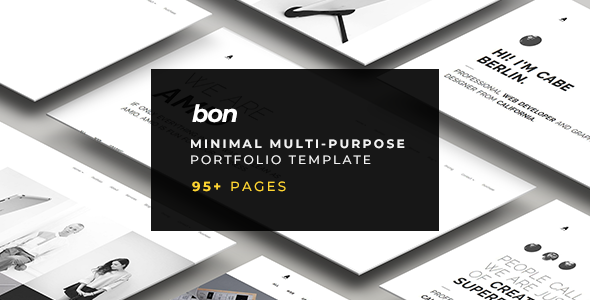 BON - Minimal Multi-Purpose Portfolio Template - Portfolio Creative