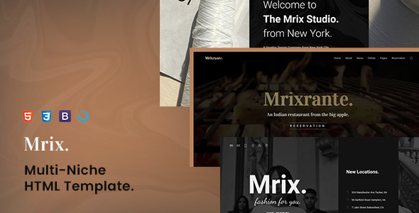 Mrix — Creative Multi-Niche Template - Creative Site Templates