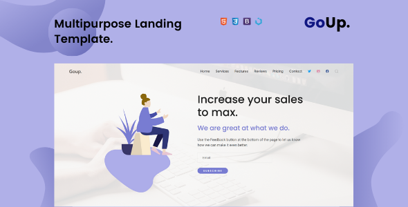 Goup — Multi-Purpose Parallax Landing Template - Landing Pages Marketing