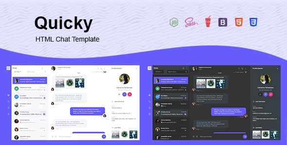 Quicky - HTML Chat Template - Admin Templates Site Templates