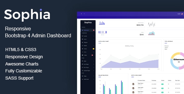 Sophia - Admin & Dashboard Template - Admin Templates Site Templates