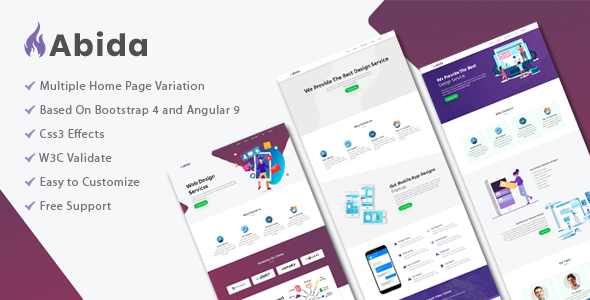 Abida - Premium angular template - Corporate Site Templates