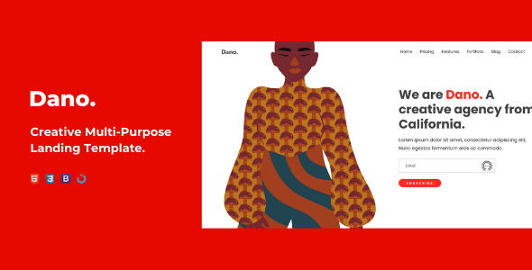 Dano — Creative Multi-Purpose Landing Template - Creative Landing Pages