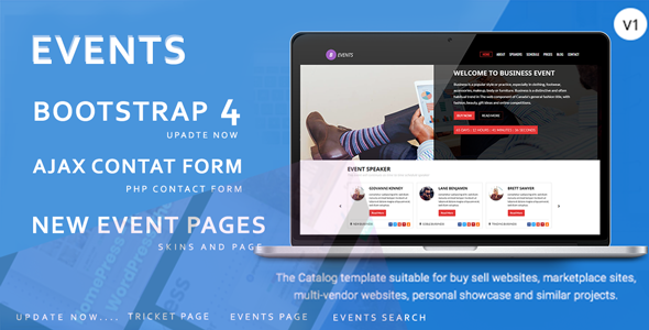 Events-Responsive HTML Template - Entertainment Site Templates