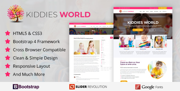 kiddies World - Responsive HTML Template - Children Retail