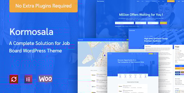 Kormosala – Job Board WordPress Theme - Directory & Listings Corporate