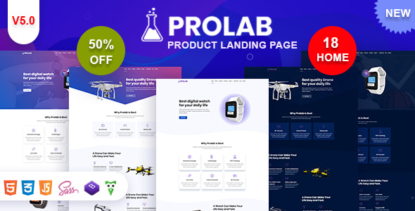 Product Landing Page - Prolab - Marketing Corporate