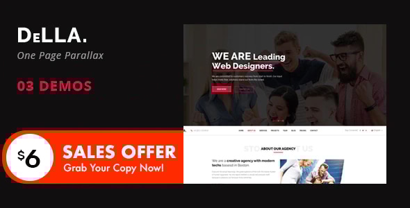 DELLA - One Page Template for Digital Agency - Creative Site Templates
