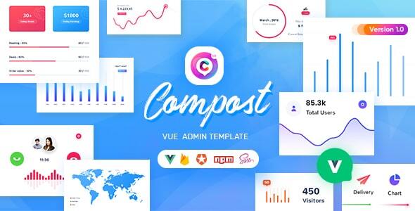 Compost Vue - Vuejs Admin Template - Admin Templates Site Templates