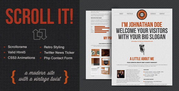 Scroll It! - Creative Single Page Html Template - Portfolio Creative