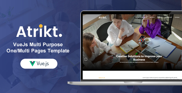 Atrikt | Bootstrap 4 Vuejs Multi Purpose One/Multi Pages Template - Software Technology