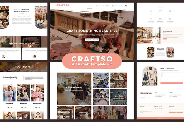Craftso - Crafting Elementor Template Kit - Creative & Design Elementor