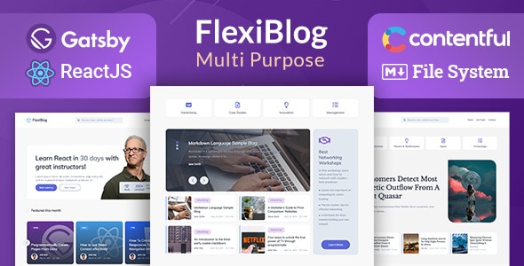 FlexiBlog - React Gatsby Multipurpose Blog Theme - Gatsby.js Jamstack