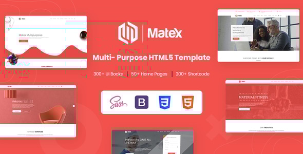 Matex - Mega Responsive Multipurpose HTML5 Template - Creative Site Templates