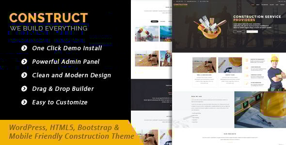 Construct - WordPress Theme for Construction Business - Corporate WordPress