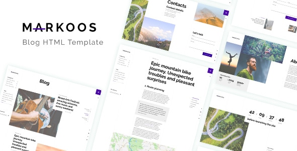 Markoos — Blog HTML Template - Personal Site Templates