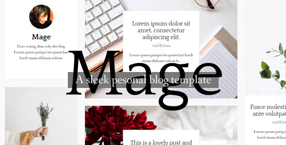 Mage - HTML Blog template - Personal Site Templates