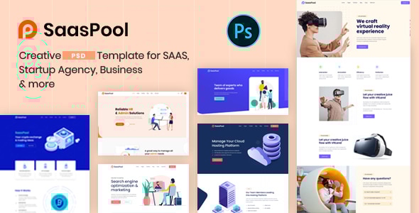 SaasPool - Creative Multipurpose PSD Template - Creative Sketch