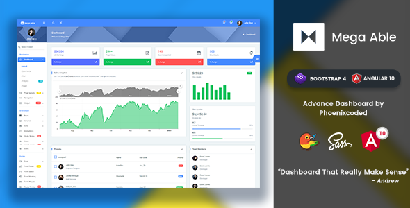 Mega Able Bootstrap 4 & Angular 10 Admin Template - Admin Templates Site Templates