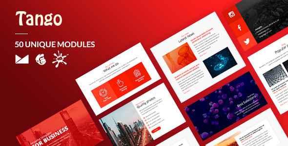 Tango Email-Template + Online Builder - Newsletters Email Templates