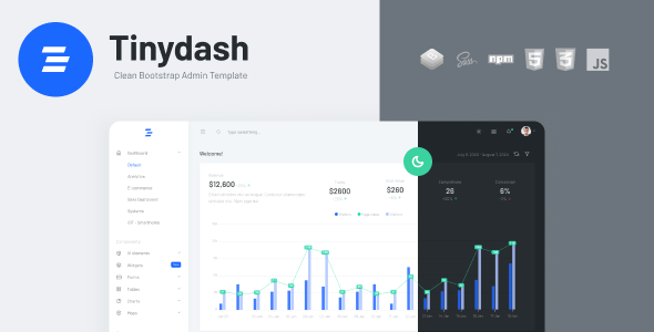Tinydash - Bootstrap HTML Admin Dashboard Template - Admin Templates Site Templates