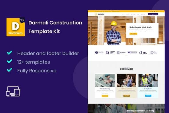 Darmali - Construction Template Kit - Business & Services Elementor
