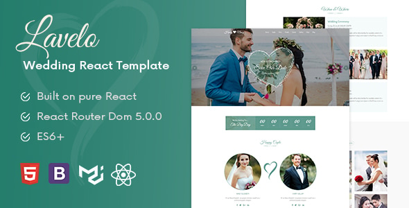 Lavelo - React Wedding Template - Wedding Site Templates