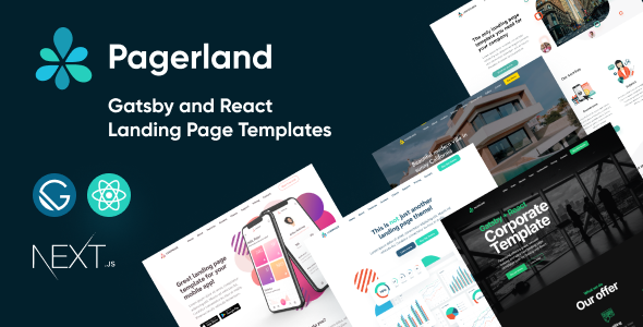 Pagerland - Gatsby Landing Page - Site Templates
