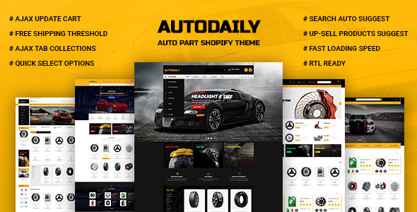 Autodaily - Auto Parts & Car Accessories Store Shopify Theme - Shopify eCommerce