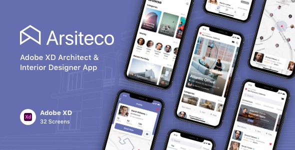 Arsiteco - Adobe XD Architect & Interior Designer App - Business Corporate