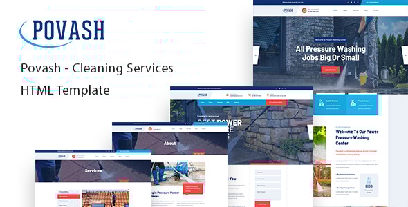Povash | Power Wash Cleaning Services HTML Template - Business Corporate