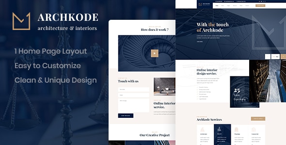 Archkode - Architecture PSD Template - Business Corporate