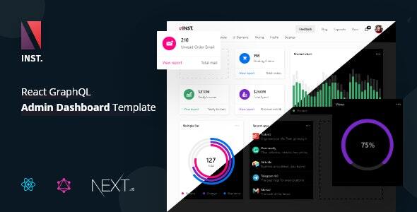 Inst - React Admin Template with GraphQL - Admin Templates Site Templates