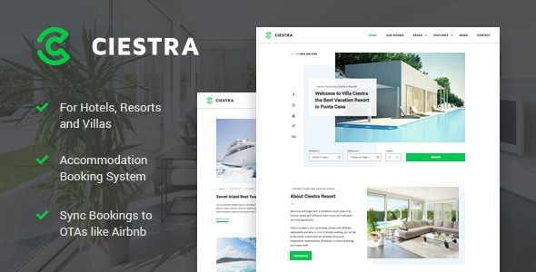 Hotel Booking WordPress Theme - Ciestra - Real Estate WordPress