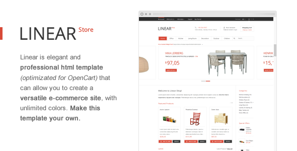 Linear Store – Premium HTML OpenCart Design - Shopping Retail